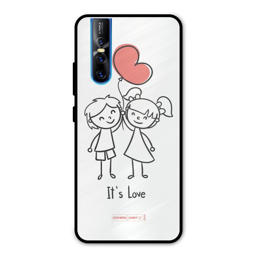 Its Love Metal Back Case for Vivo V15 Pro