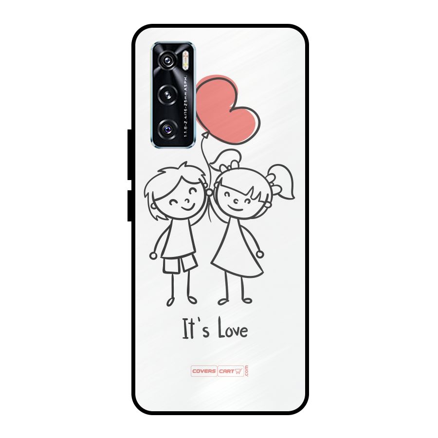 Its Love Metal Back Case for Vivo V20 SE