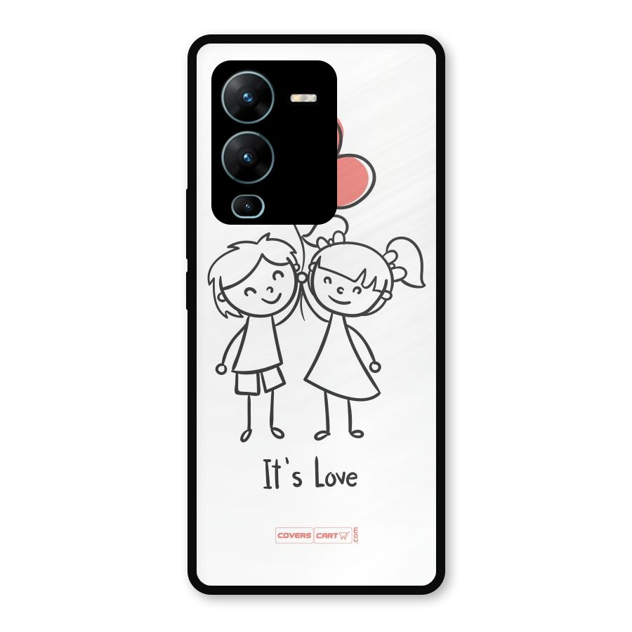Its Love Metal Back Case for Vivo V25 Pro