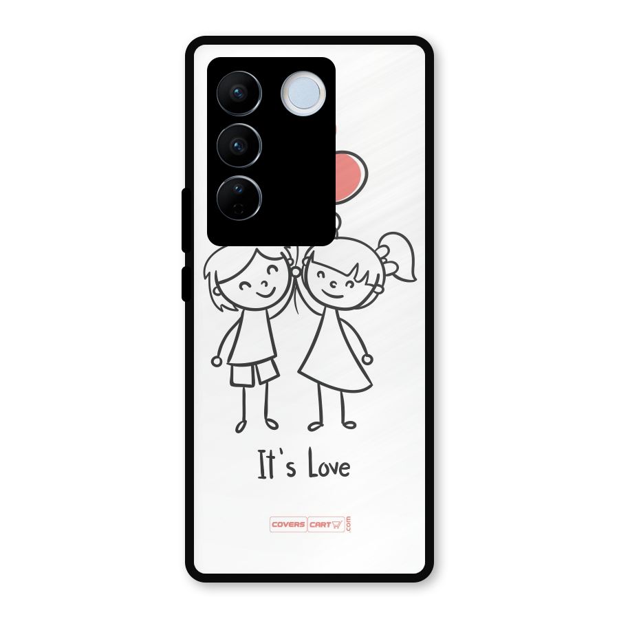 Its Love Metal Back Case for Vivo V27 Pro