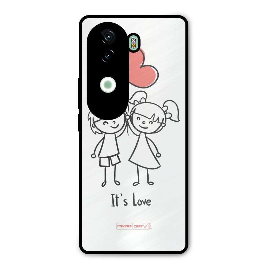 Its Love Metal Back Case for Vivo V40e