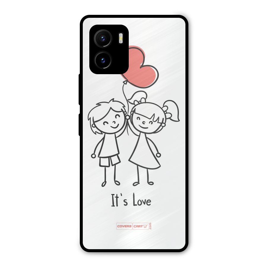 Its Love Metal Back Case for Vivo Y15s