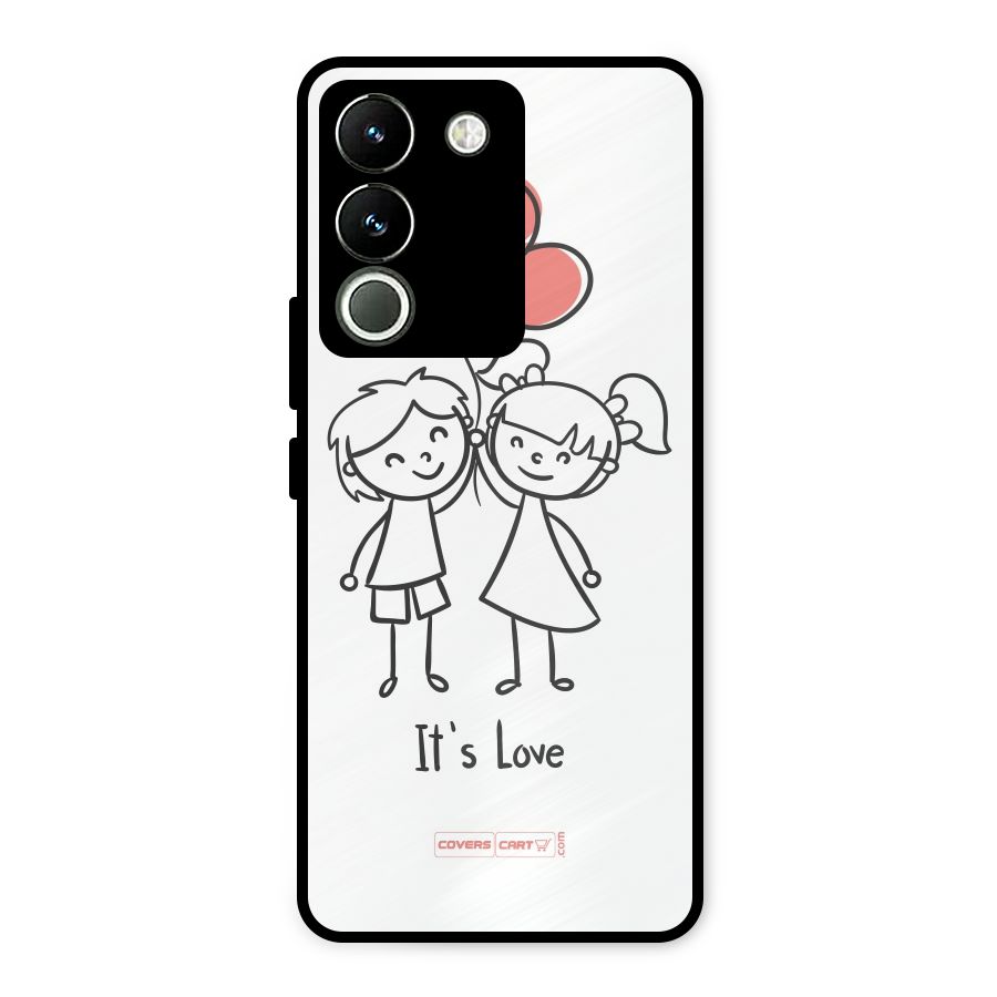 Its Love Metal Back Case for Vivo Y200