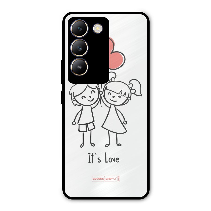 Its Love Metal Back Case for Vivo Y200e