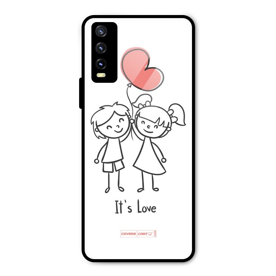 Its Love Metal Back Case for Vivo Y20g