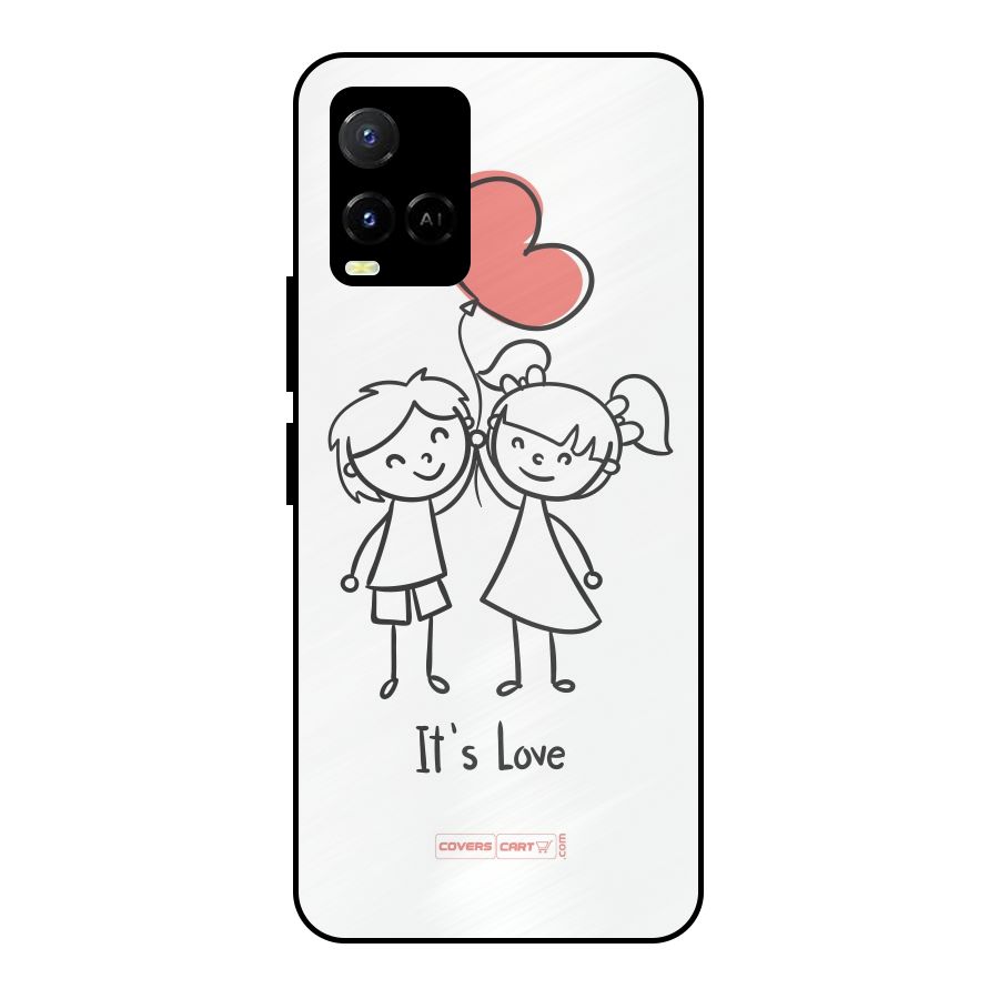 Its Love Metal Back Case for Vivo Y21