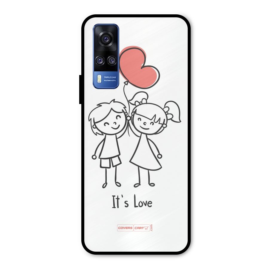 Its Love Metal Back Case for Vivo Y31