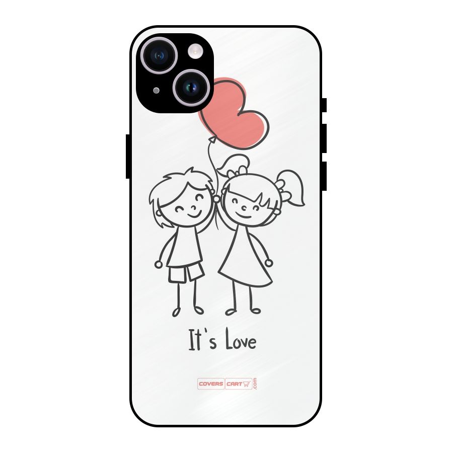 Its Love Metal Back Case for iPhone 14 Plus