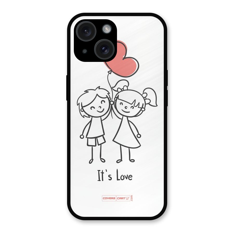Its Love Metal Back Case for iPhone 15