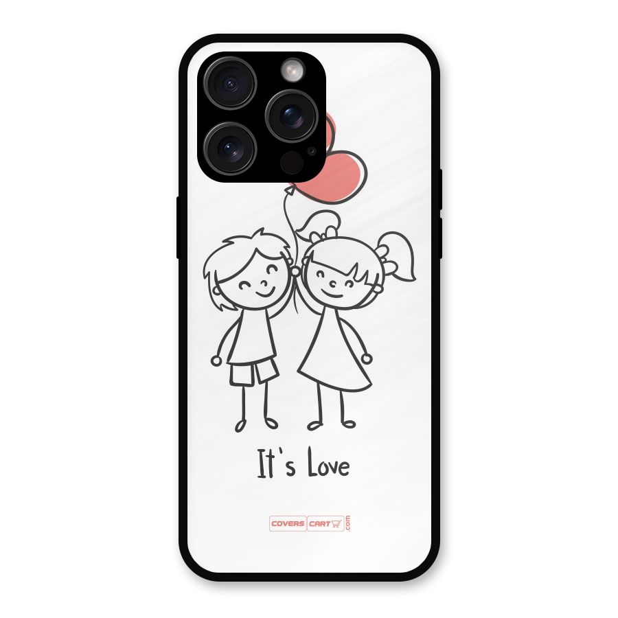 Its Love Metal Back Case for iPhone 15 Pro Max
