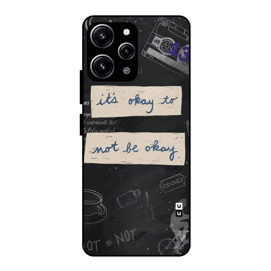 Its Okay Glass Back Case for Redmi 12 4G
