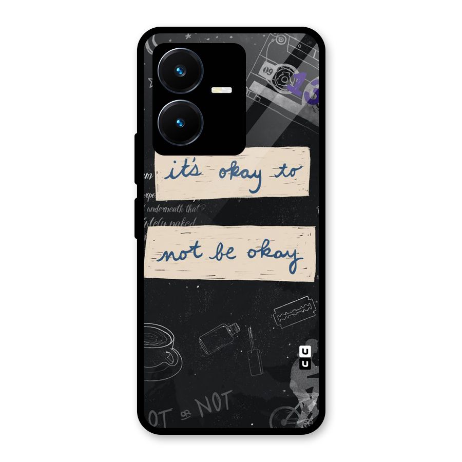 Its Okay Glass Back Case for Vivo Y22s