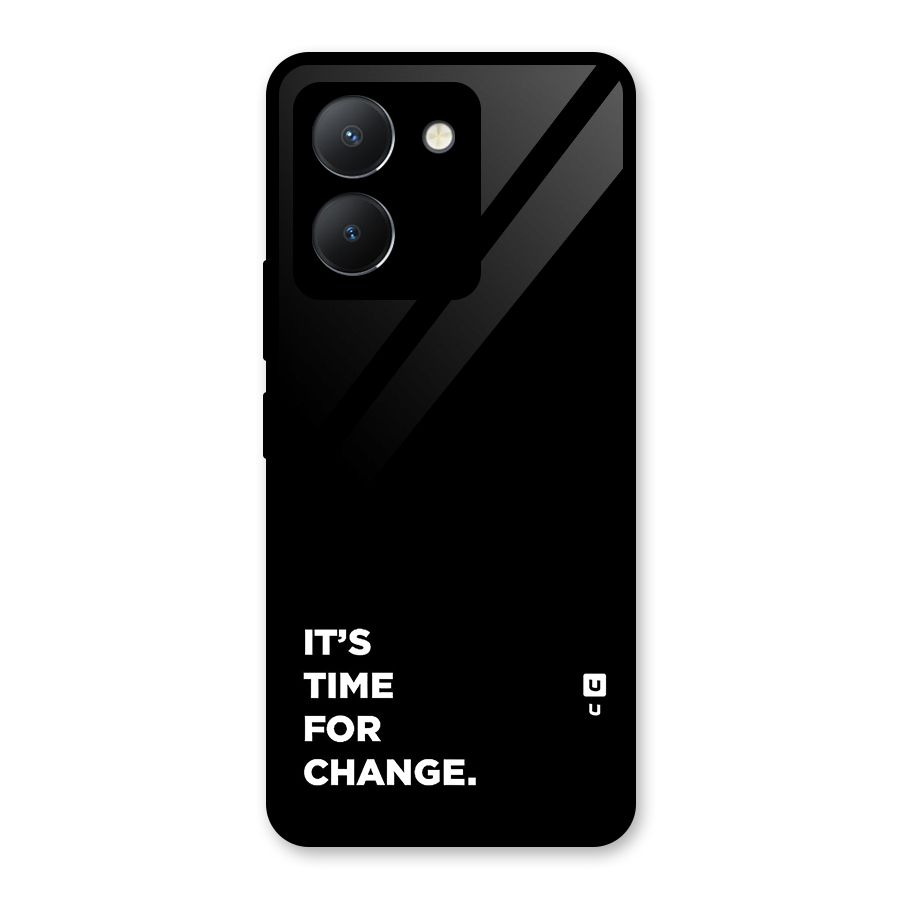 Its Time For Change Glass Back Case for Vivo Y36