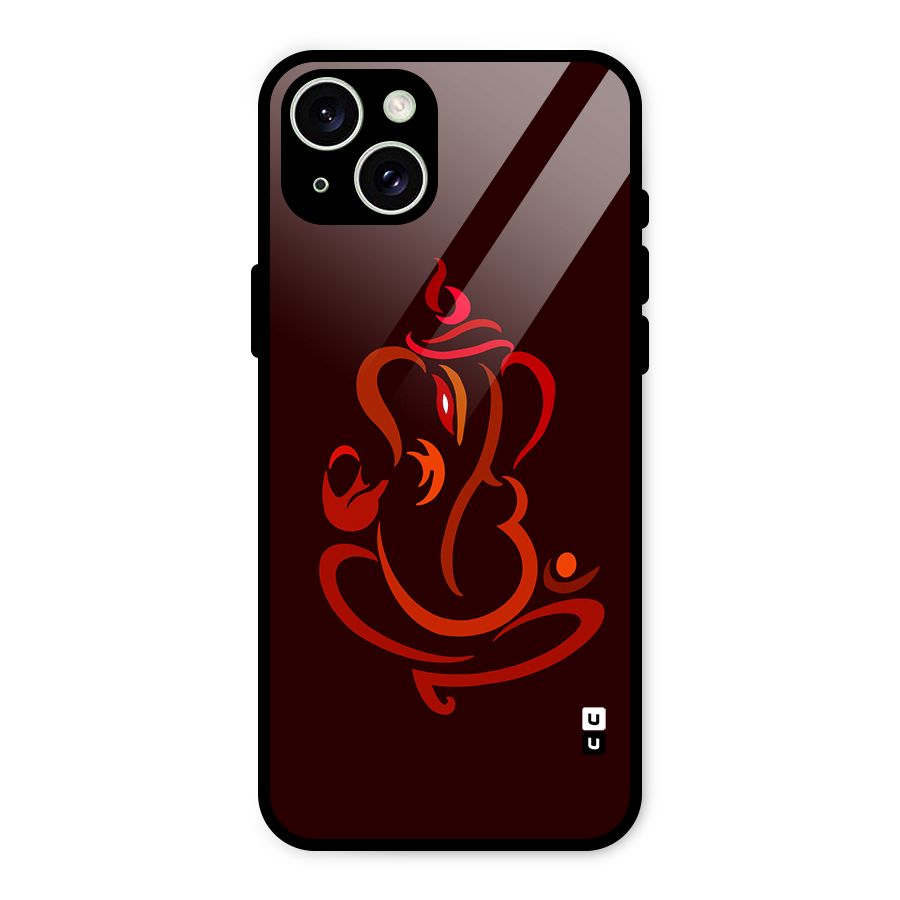 Jai Ganesha Glass Back Case for iPhone 15 Plus