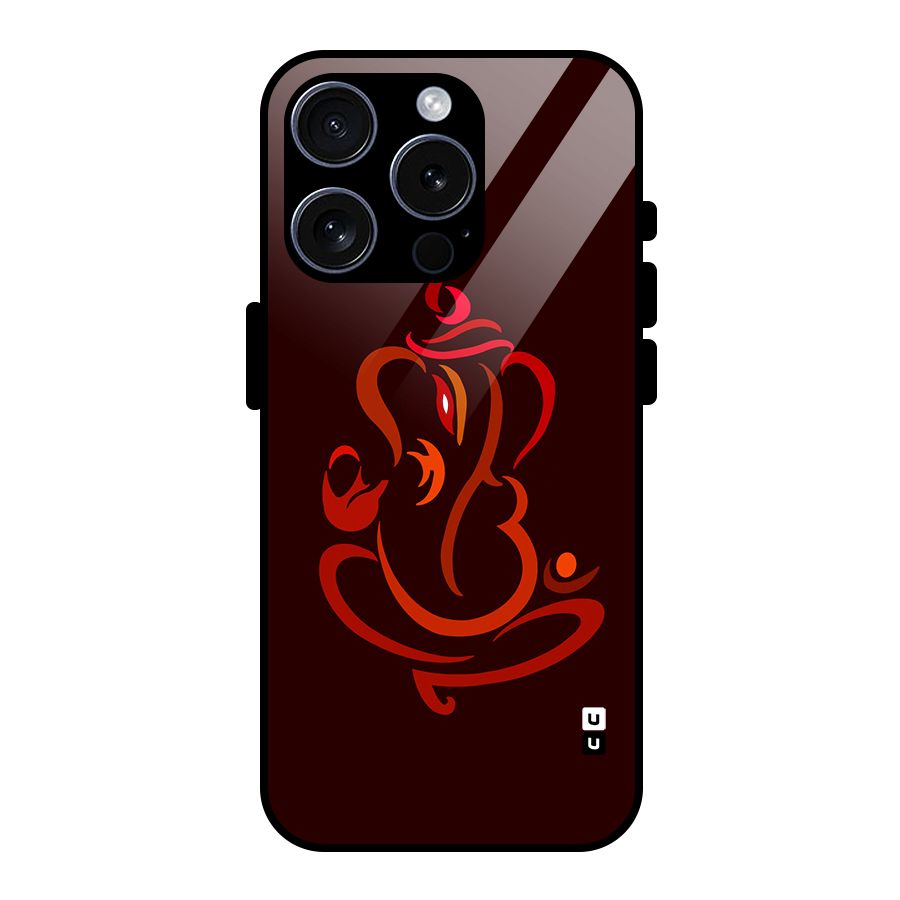 Jai Ganesha Glass Back Case for iPhone 15 Pro