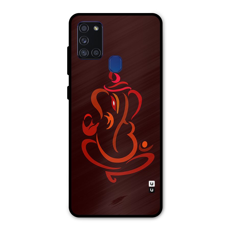 Jai Ganesha Metal Back Case for Galaxy A21s