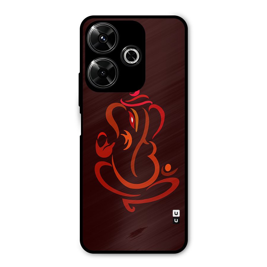 Jai Ganesha Metal Back Case for Poco M6 Plus