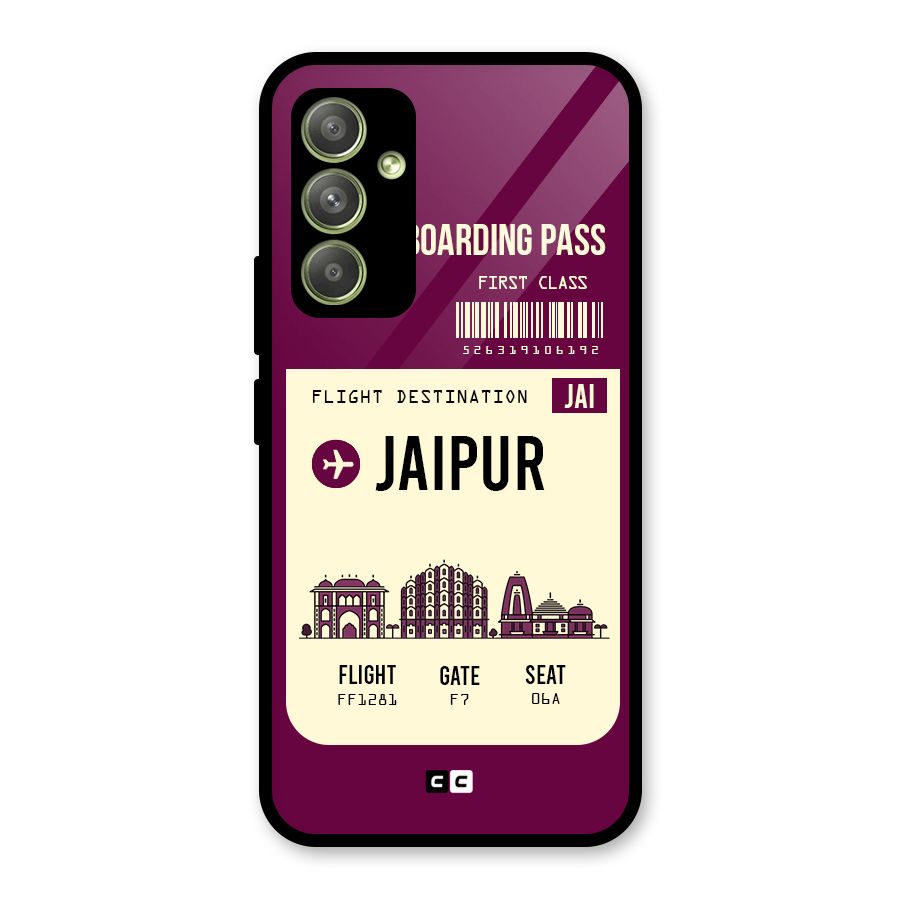 Jaipur Boarding Pass Glass Back Case for Galaxy A54