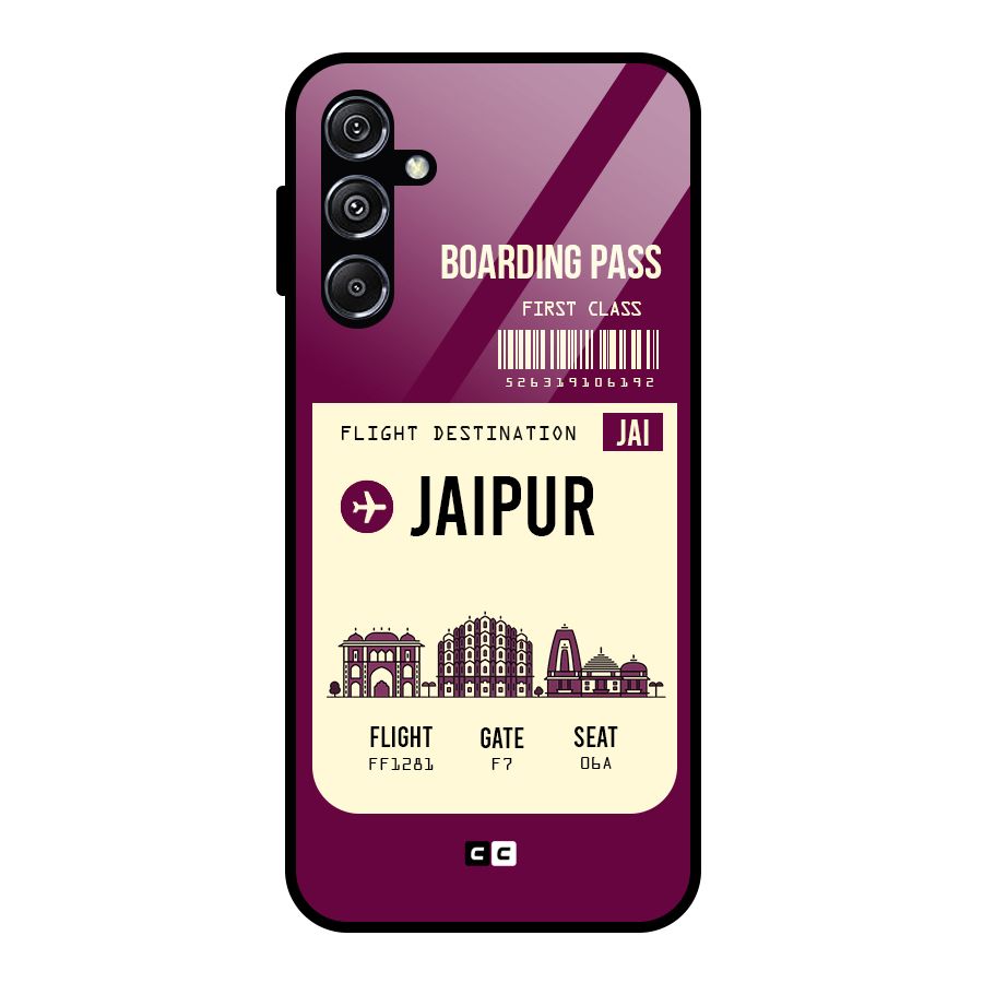 Jaipur Boarding Pass Glass Back Case for Galaxy M34 5G