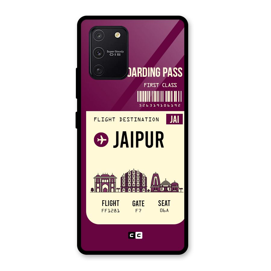 Jaipur Boarding Pass Glass Back Case for Galaxy S10 Lite