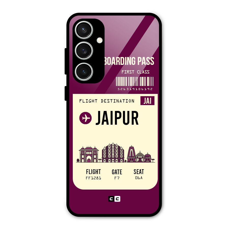 Jaipur Boarding Pass Glass Back Case for Galaxy S23 FE