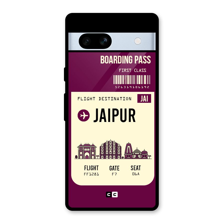 Jaipur Boarding Pass Glass Back Case for Google Pixel 7a