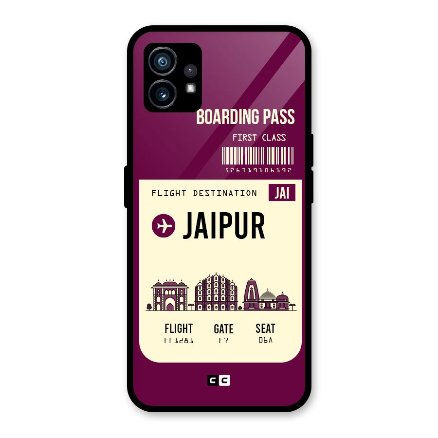 Jaipur Boarding Pass Glass Back Case for Nothing Phone 1