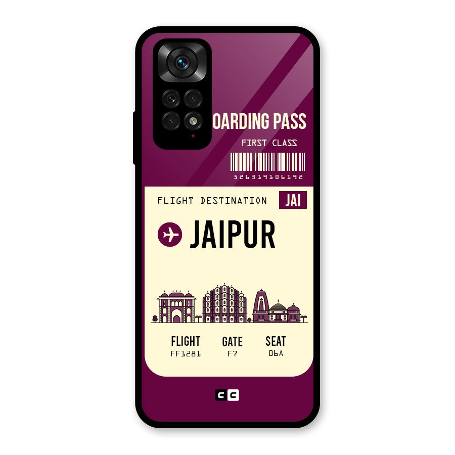 Jaipur Boarding Pass Glass Back Case for Redmi Note 11S