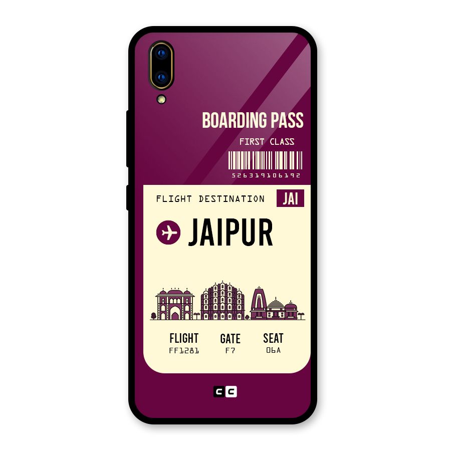 Jaipur Boarding Pass Glass Back Case for Vivo V11 Pro