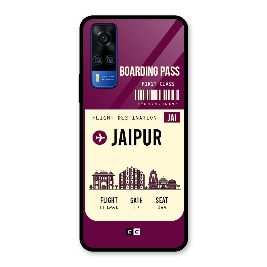 Jaipur Boarding Pass Glass Back Case for Vivo Y31