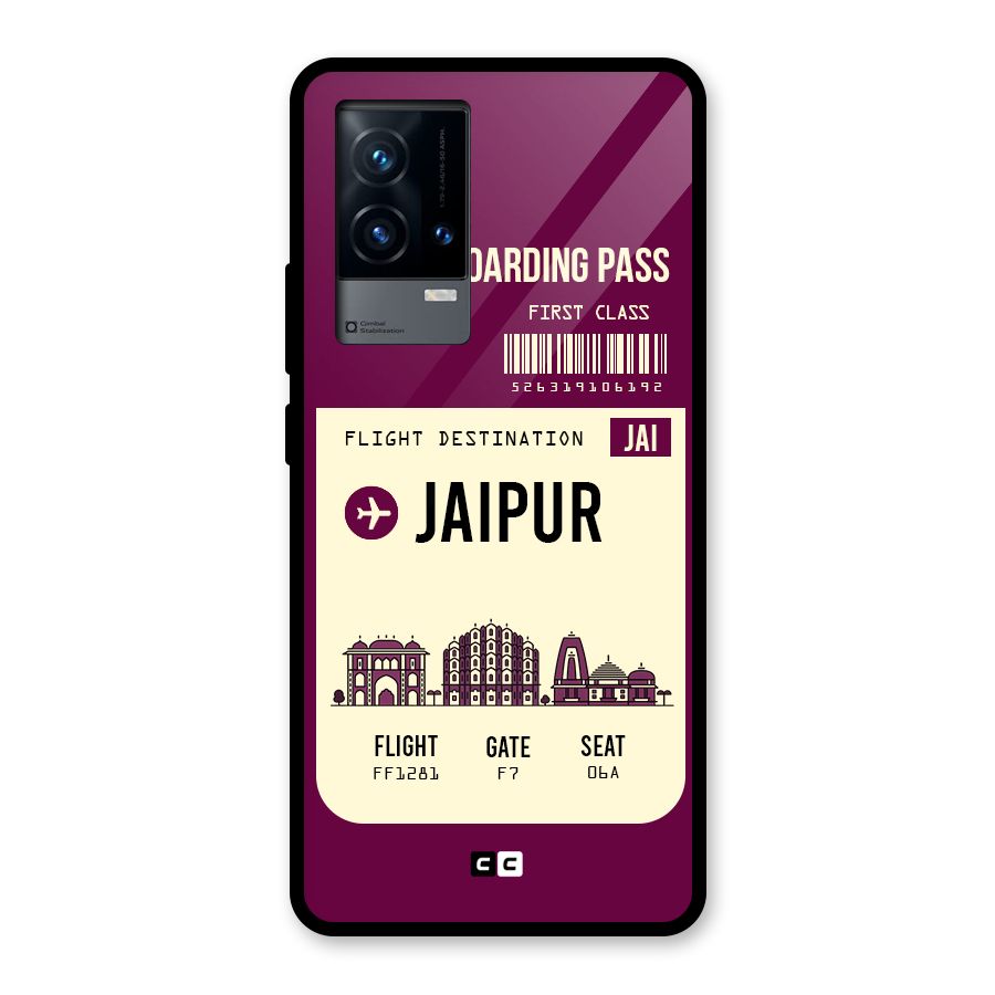 Jaipur Boarding Pass Glass Back Case for iQOO 9 5G