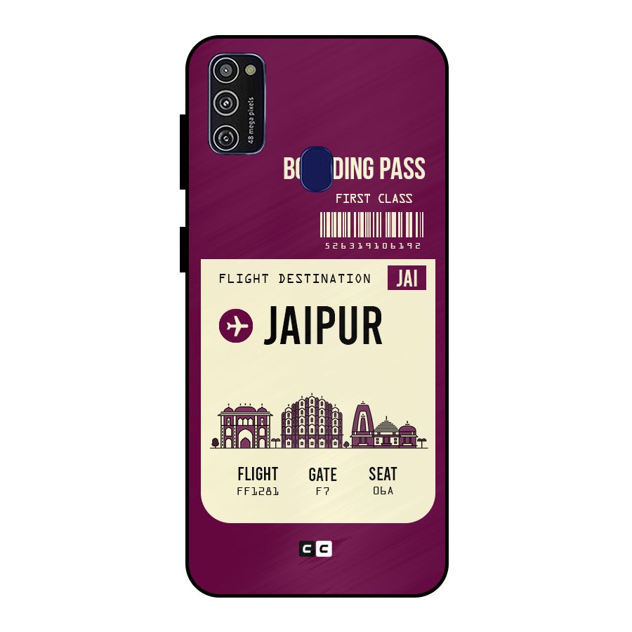 Jaipur Boarding Pass Metal Back Case for Galaxy M21