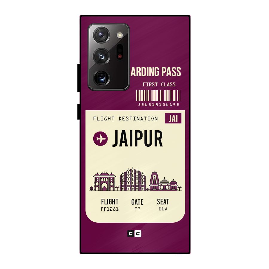 Jaipur Boarding Pass Metal Back Case for Galaxy Note 20 Ultra