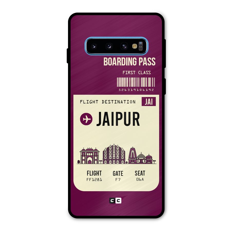 Jaipur Boarding Pass Metal Back Case for Galaxy S10