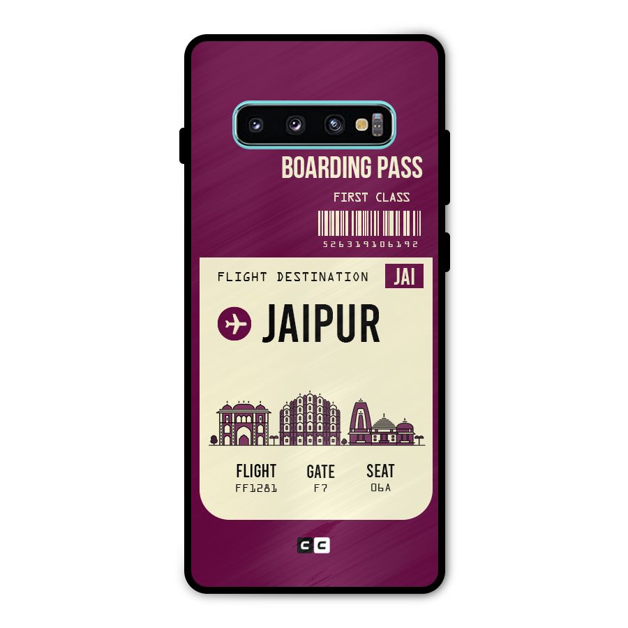 Jaipur Boarding Pass Metal Back Case for Galaxy S10 Plus
