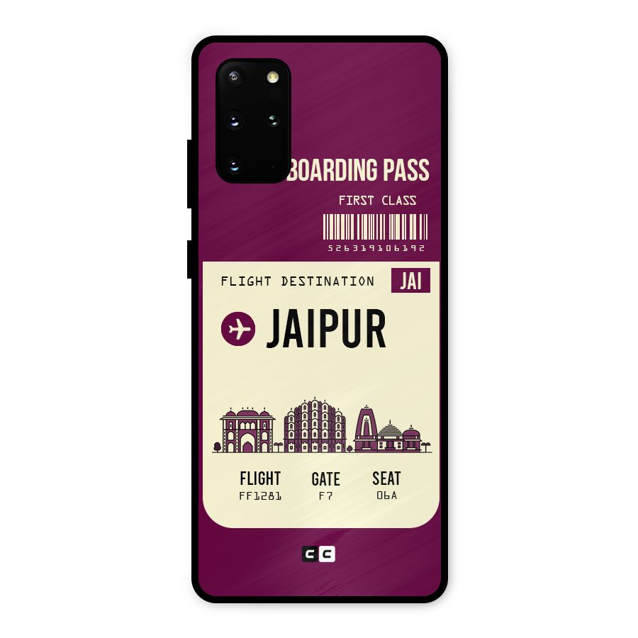 Jaipur Boarding Pass Metal Back Case for Galaxy S20 Plus