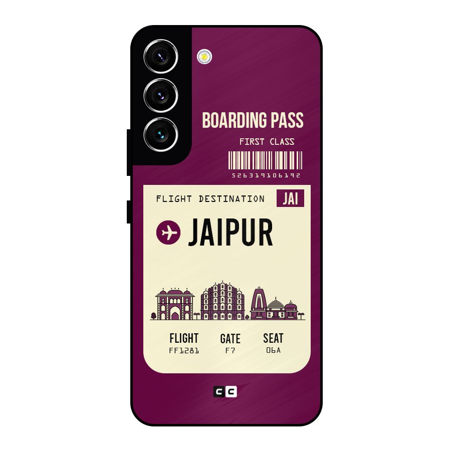 Jaipur Boarding Pass Metal Back Case for Galaxy S22 5G
