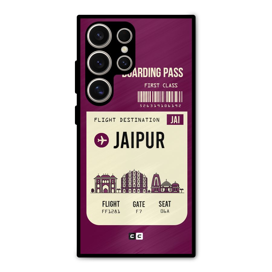 Jaipur Boarding Pass Metal Back Case for Galaxy S24 Ultra