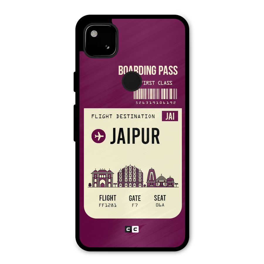 Jaipur Boarding Pass Metal Back Case for Google Pixel 4a