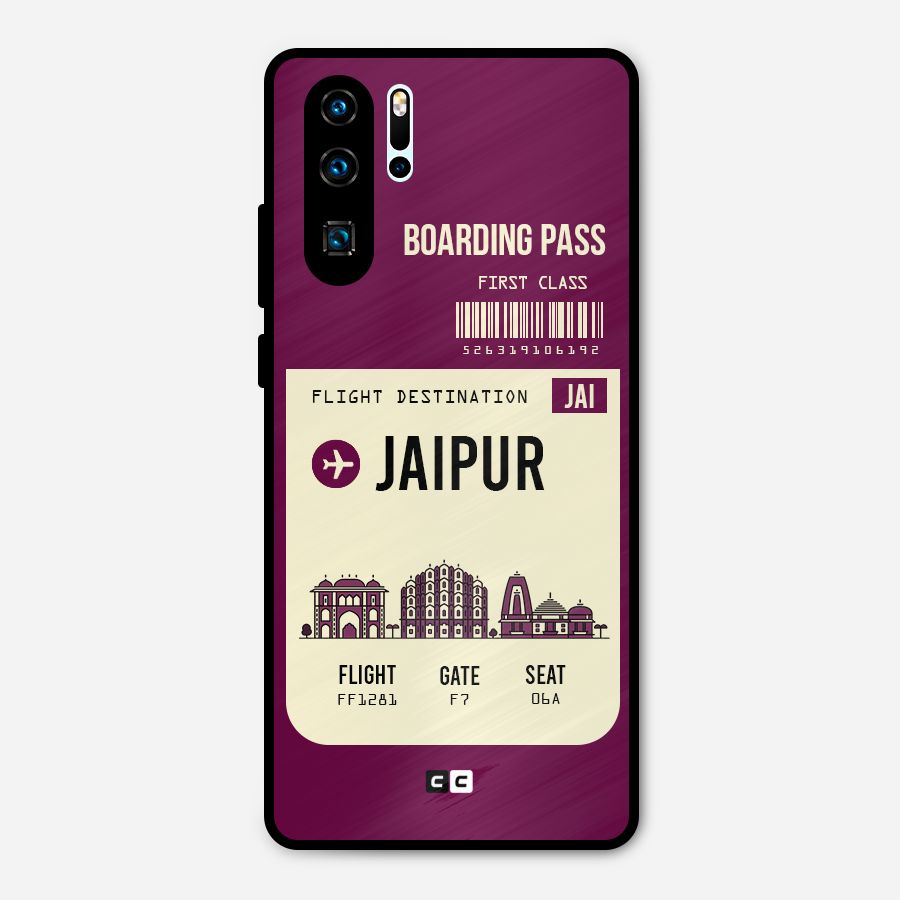 Jaipur Boarding Pass Metal Back Case for Huawei P30 Pro