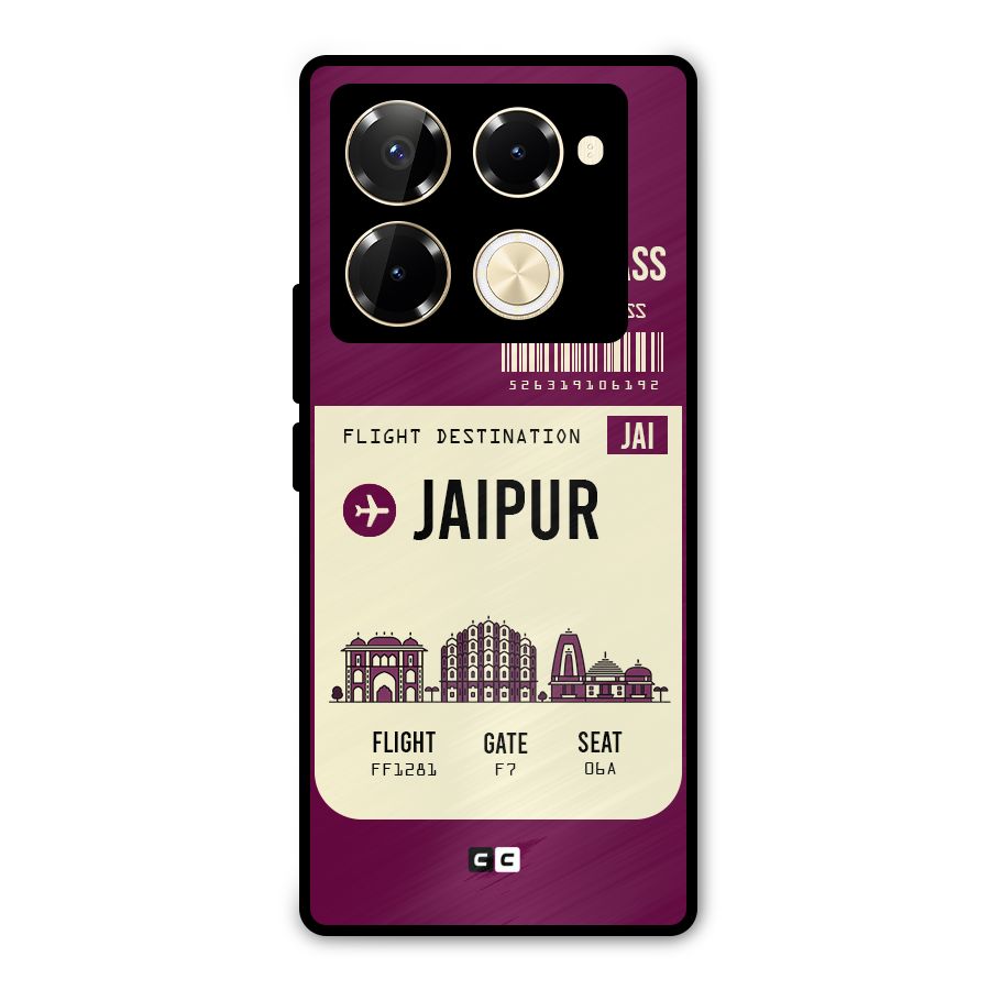 Jaipur Boarding Pass Metal Back Case for Infinix Note 40 Pro Plus