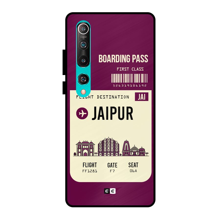 Jaipur Boarding Pass Metal Back Case for Mi 10