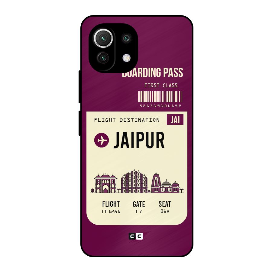 Jaipur Boarding Pass Metal Back Case for Mi 11 Lite NE 5G