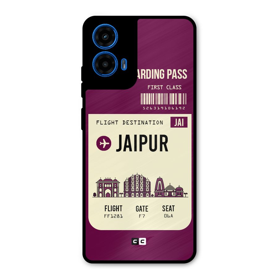 Jaipur Boarding Pass Metal Back Case for Moto G45