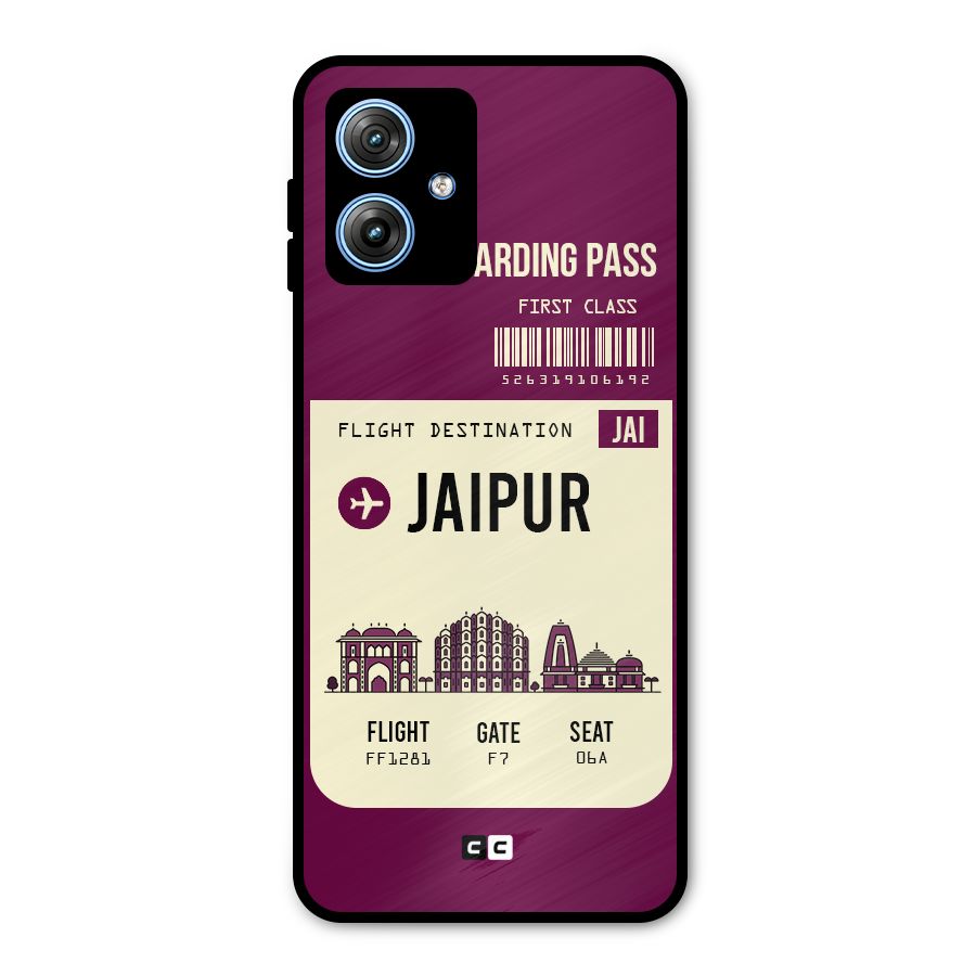 Jaipur Boarding Pass Metal Back Case for Moto G54