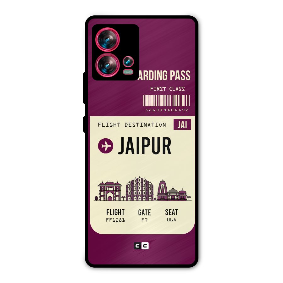 Jaipur Boarding Pass Metal Back Case for Motorola Edge 30 Fusion