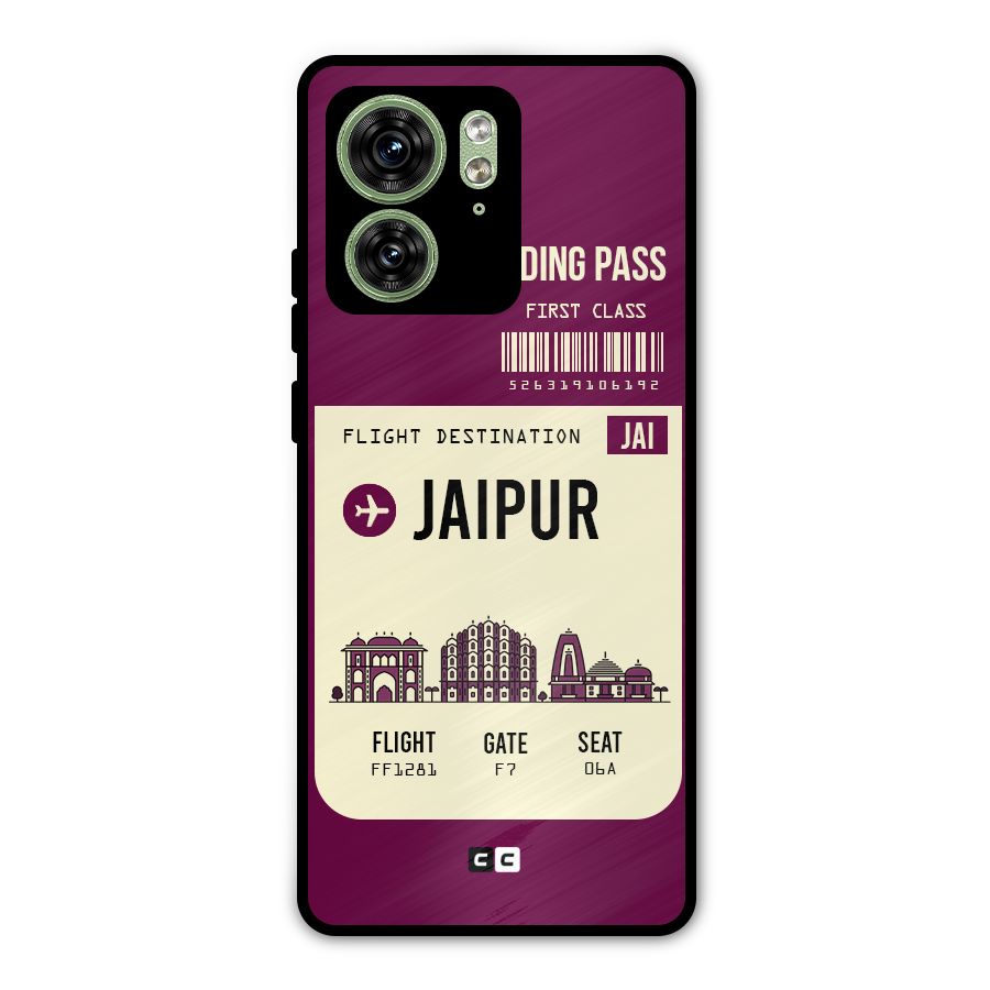 Jaipur Boarding Pass Metal Back Case for Motorola Edge 40 5G