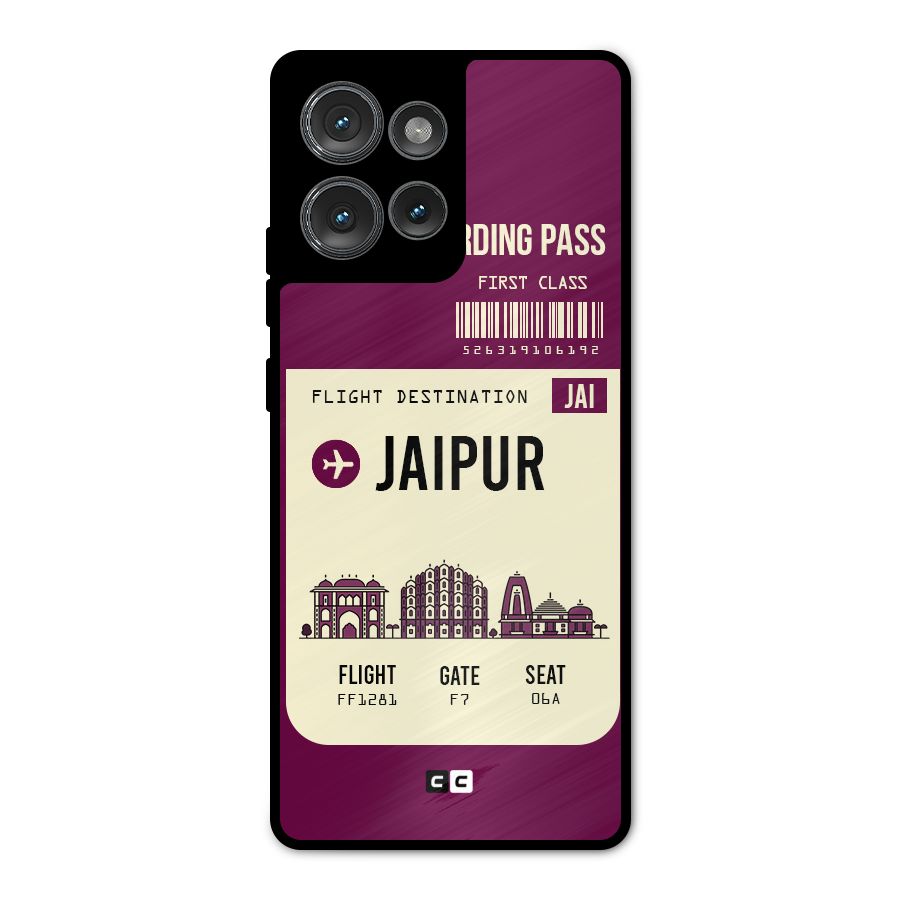 Jaipur Boarding Pass Metal Back Case for Motorola Edge 50