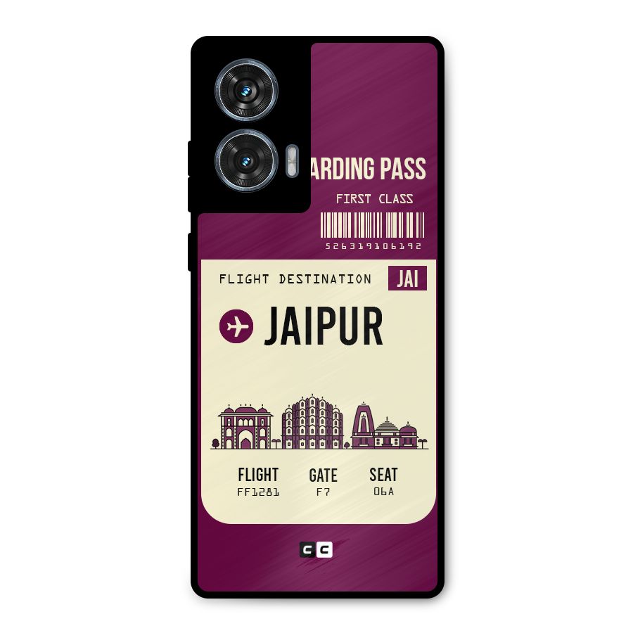 Jaipur Boarding Pass Metal Back Case for Motorola Edge 50 Fusion