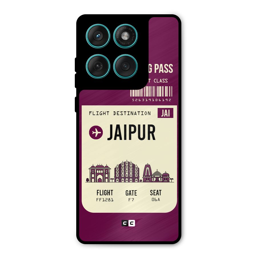 Jaipur Boarding Pass Metal Back Case for Motorola Edge 60